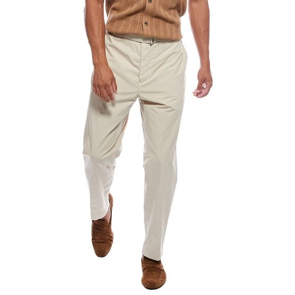 Officine Générale Mens  Owen Poplin Pant, Tan - Picture 1 of 3
